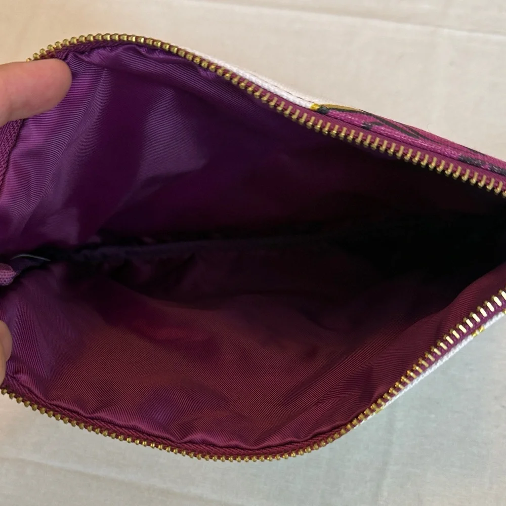 Vera Bradley Floral‎ Canvas Organizer Pouch with Gold Accents